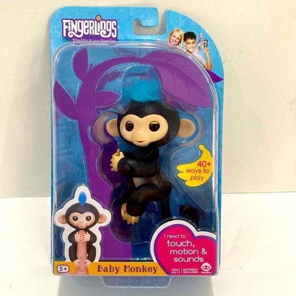 WowWee Fingerlings Interactive Baby Monkey Finn Loveable Wearable Pet New In Box - Picture 1 of 7